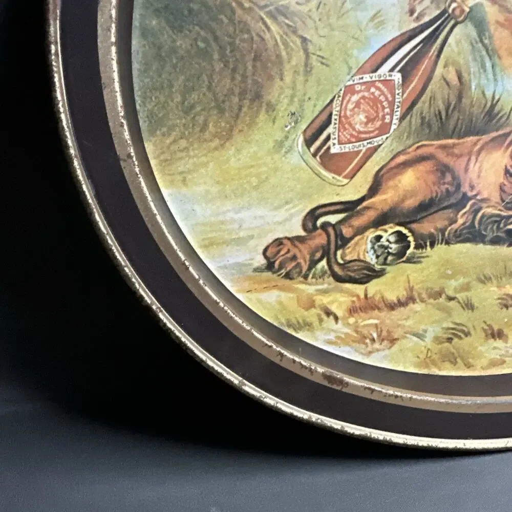 Dr. Pepper 1979 King of Beverages Oval Tin Metal Tray 14 1/2 x 11 1/2